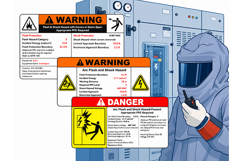 Arc flash hazard study illustration