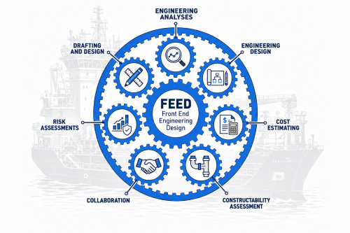 Front End Engineering and Design (FEED) process illustration