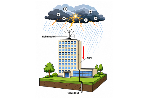 Lightning protection analysis illustration